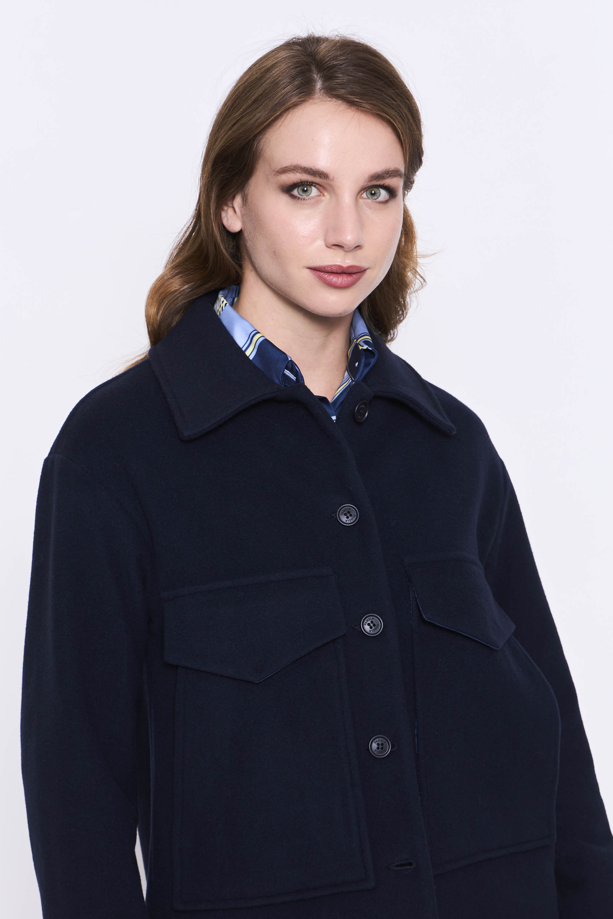 Chaquetón Maxi Bolsillos Azul Marino