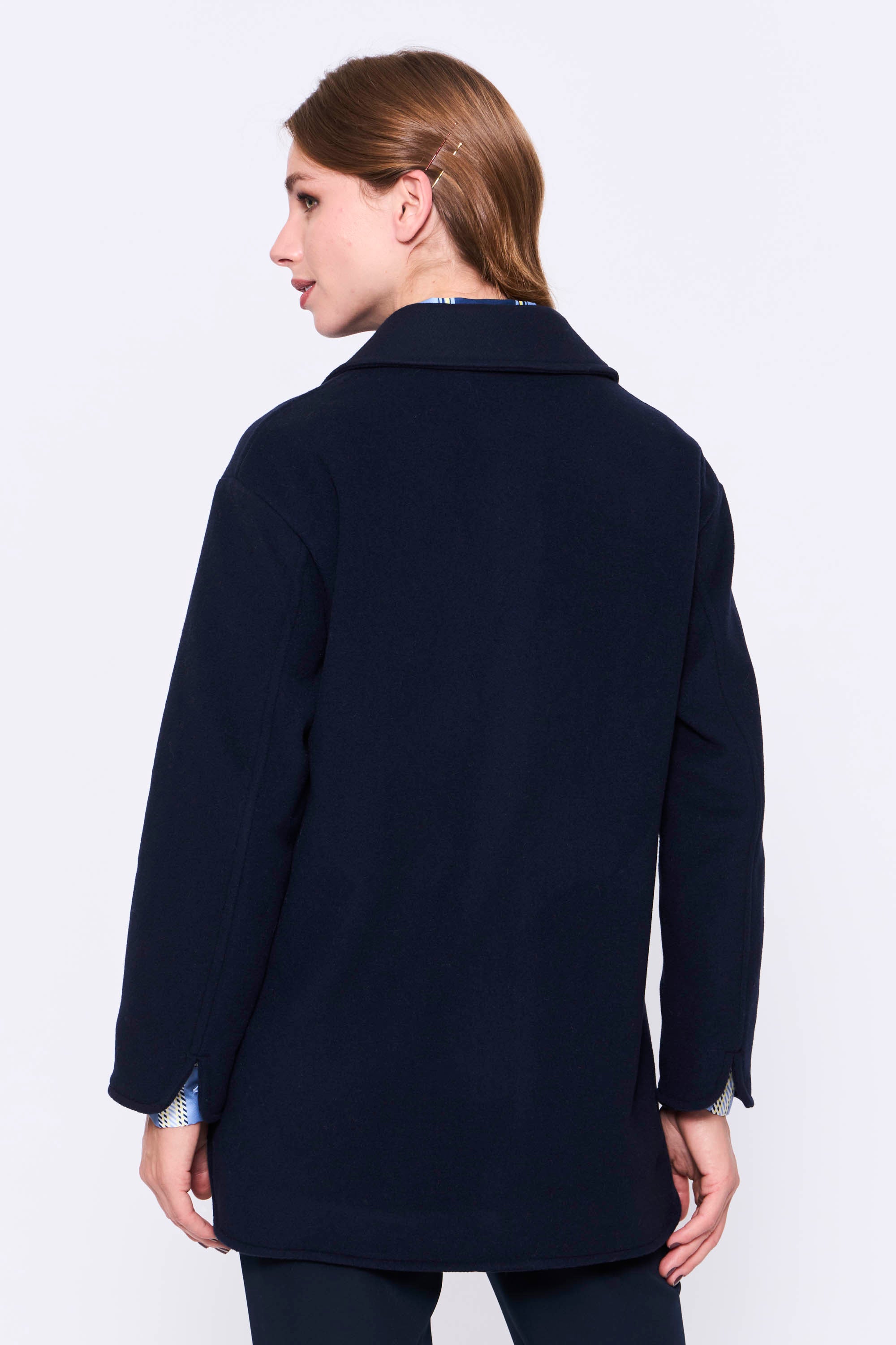 Chaquetón Maxi Bolsillos Azul Marino