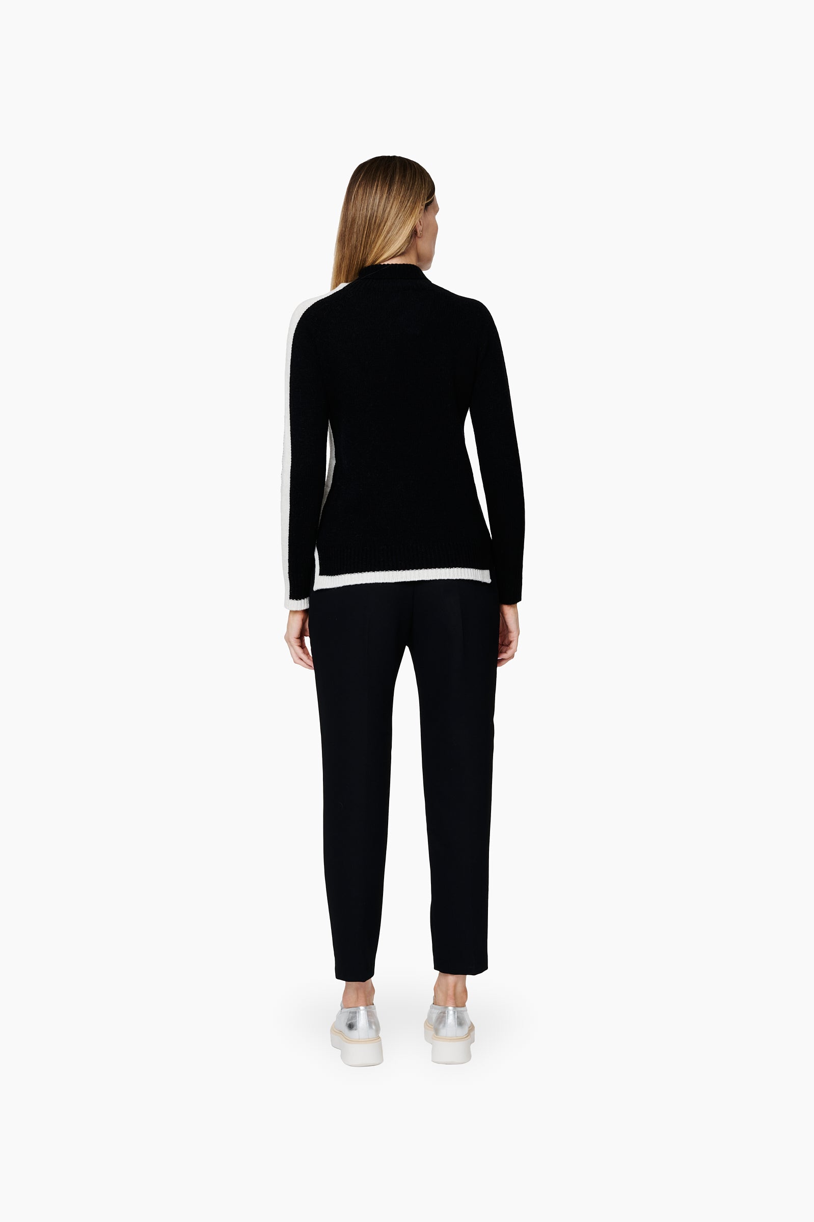 Sweter Cuello Subido guarda y manga_ Blanco