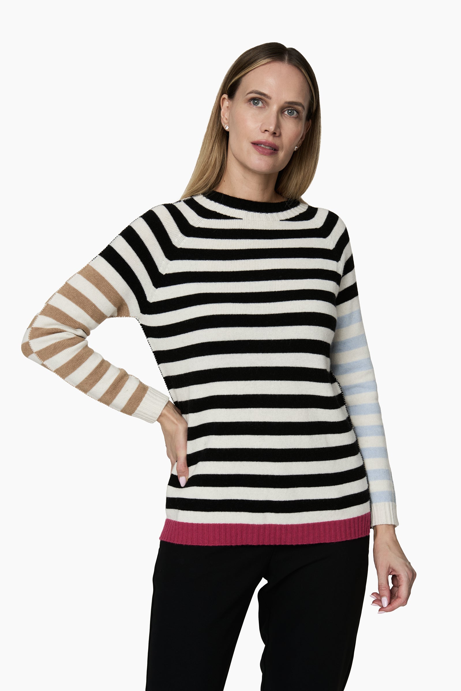 Sweater Rayado tres colores Irregular