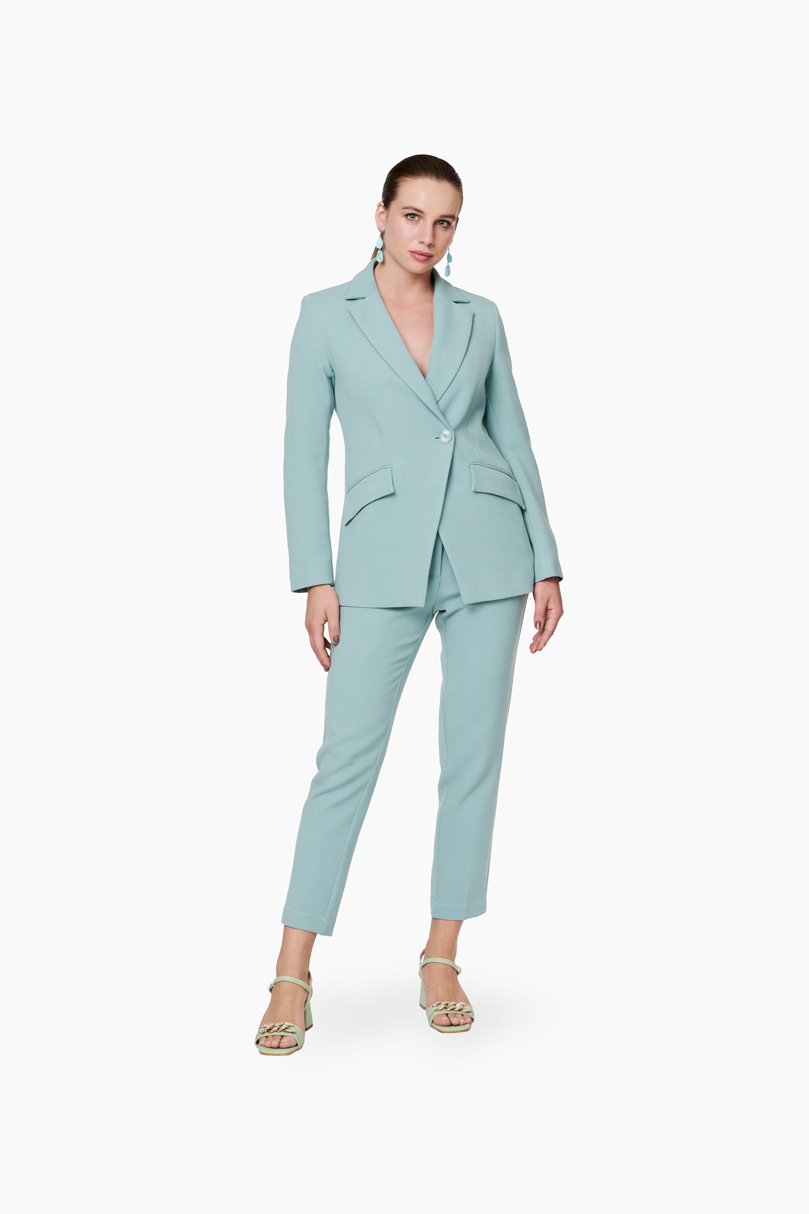Terno un Boton incluye Pantalon_ Verde Menta