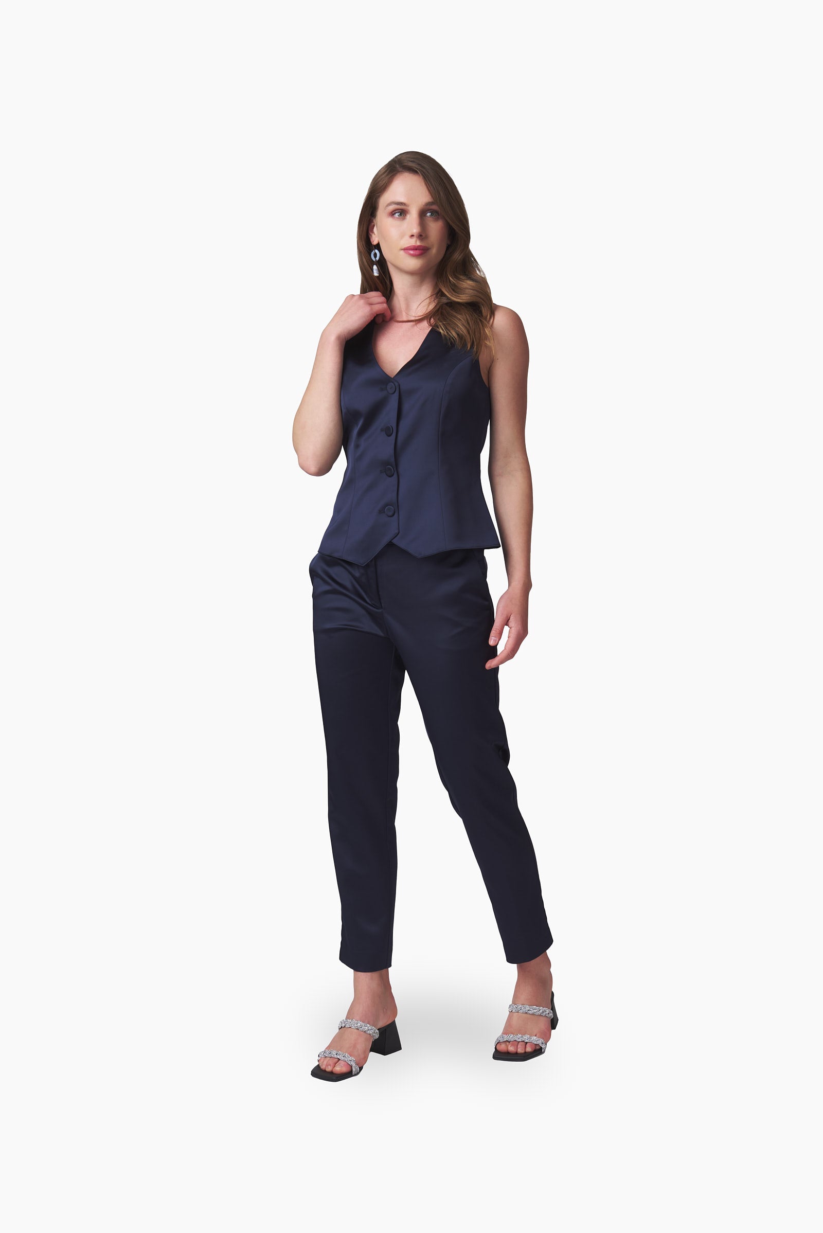 Pantalón Recto de Conjunto de Gillet