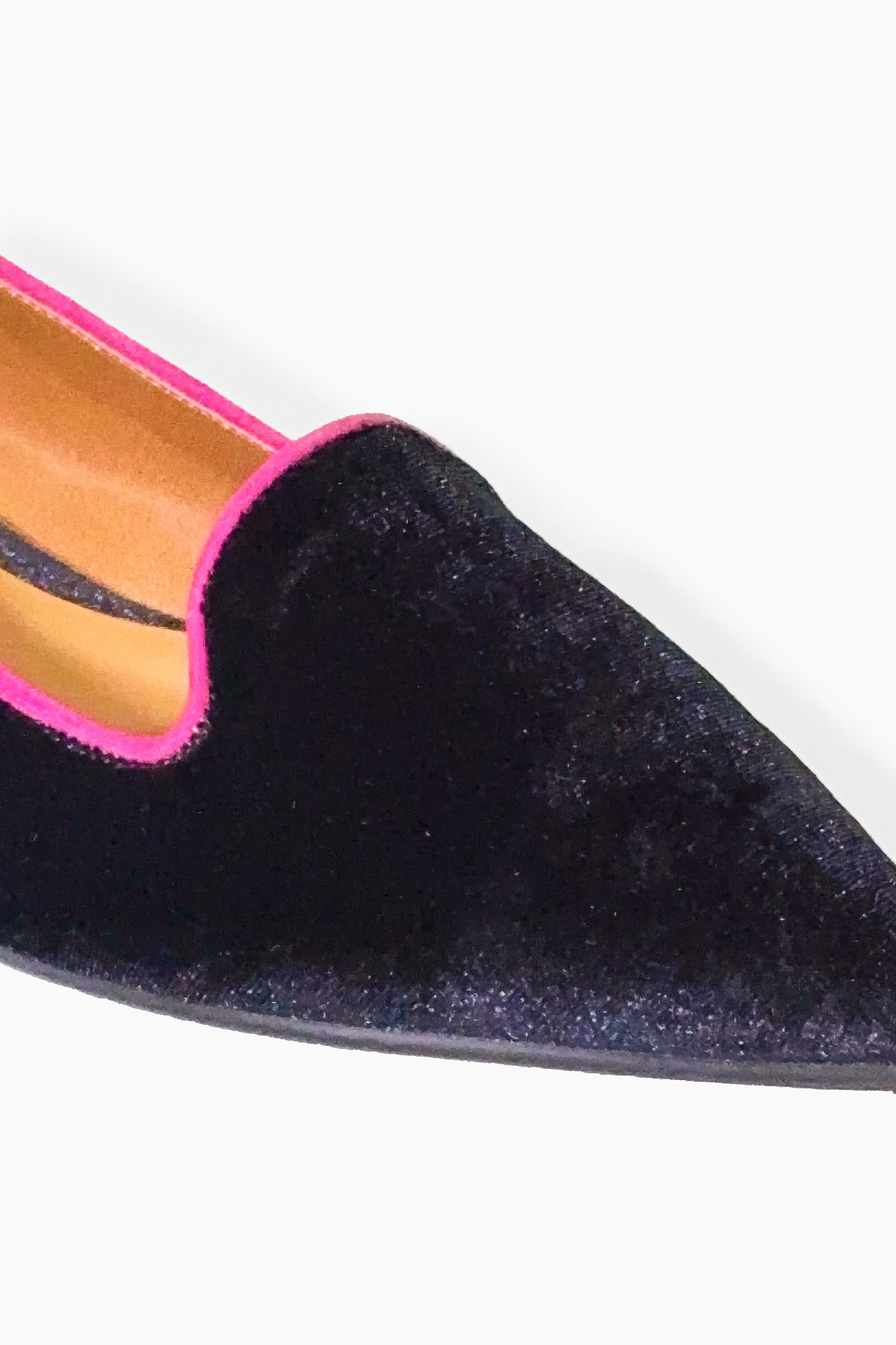 Ballerina de Terciopelo Negra/Fucsia