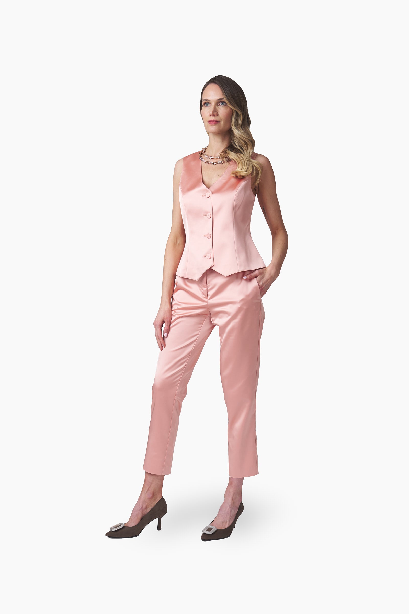 Pantalón Recto de Conjunto de Gillet