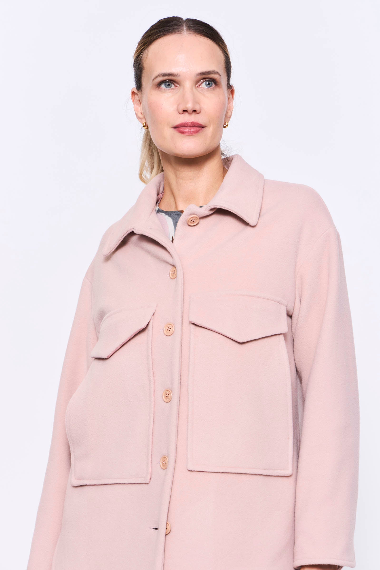 Chaquetón Maxi Bolsillos Rosada