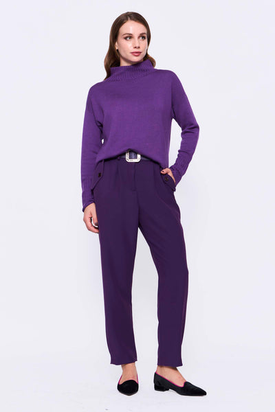 Pantalón  Bolsillo Tapa Botón