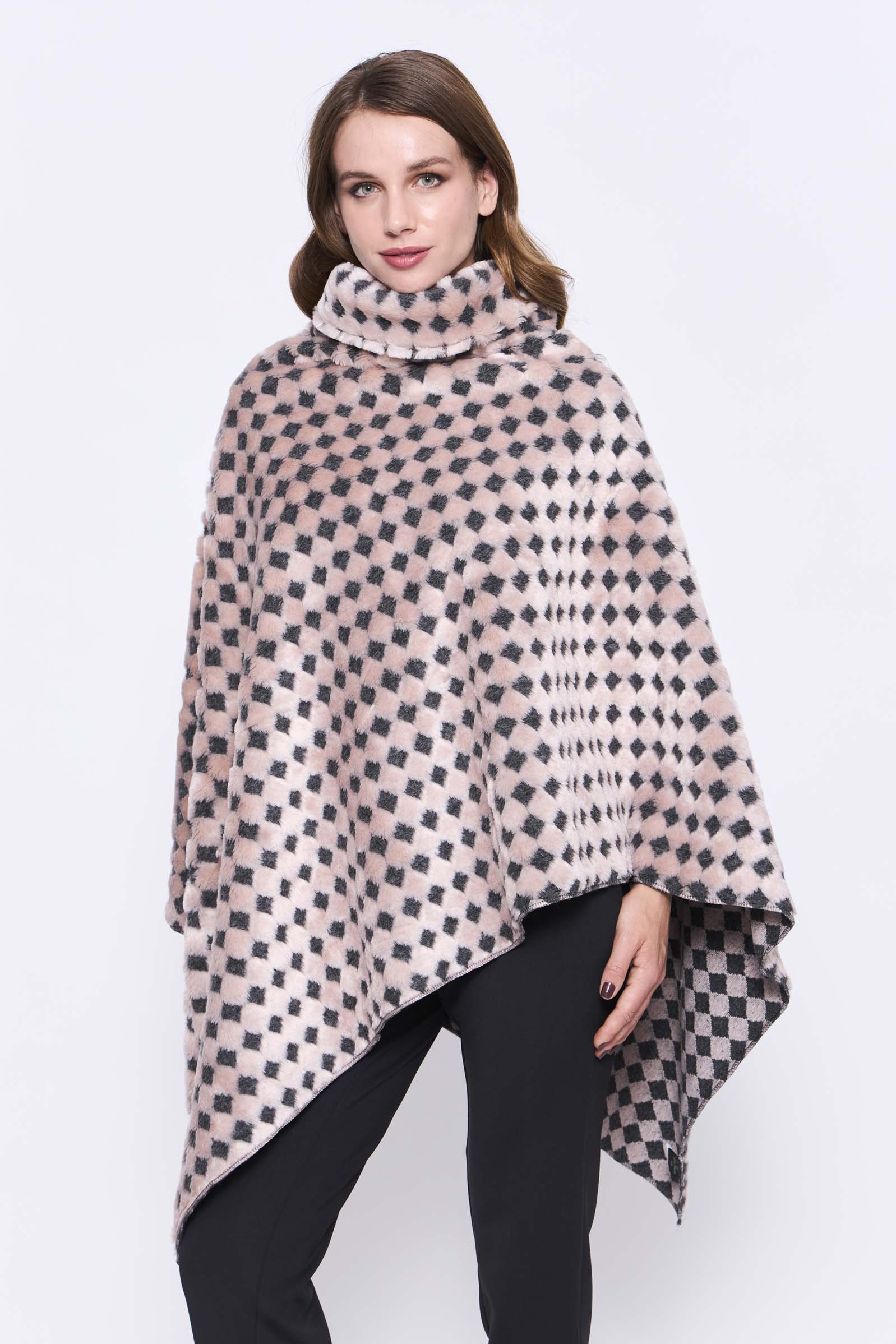 Poncho Bicolor Cuadros
