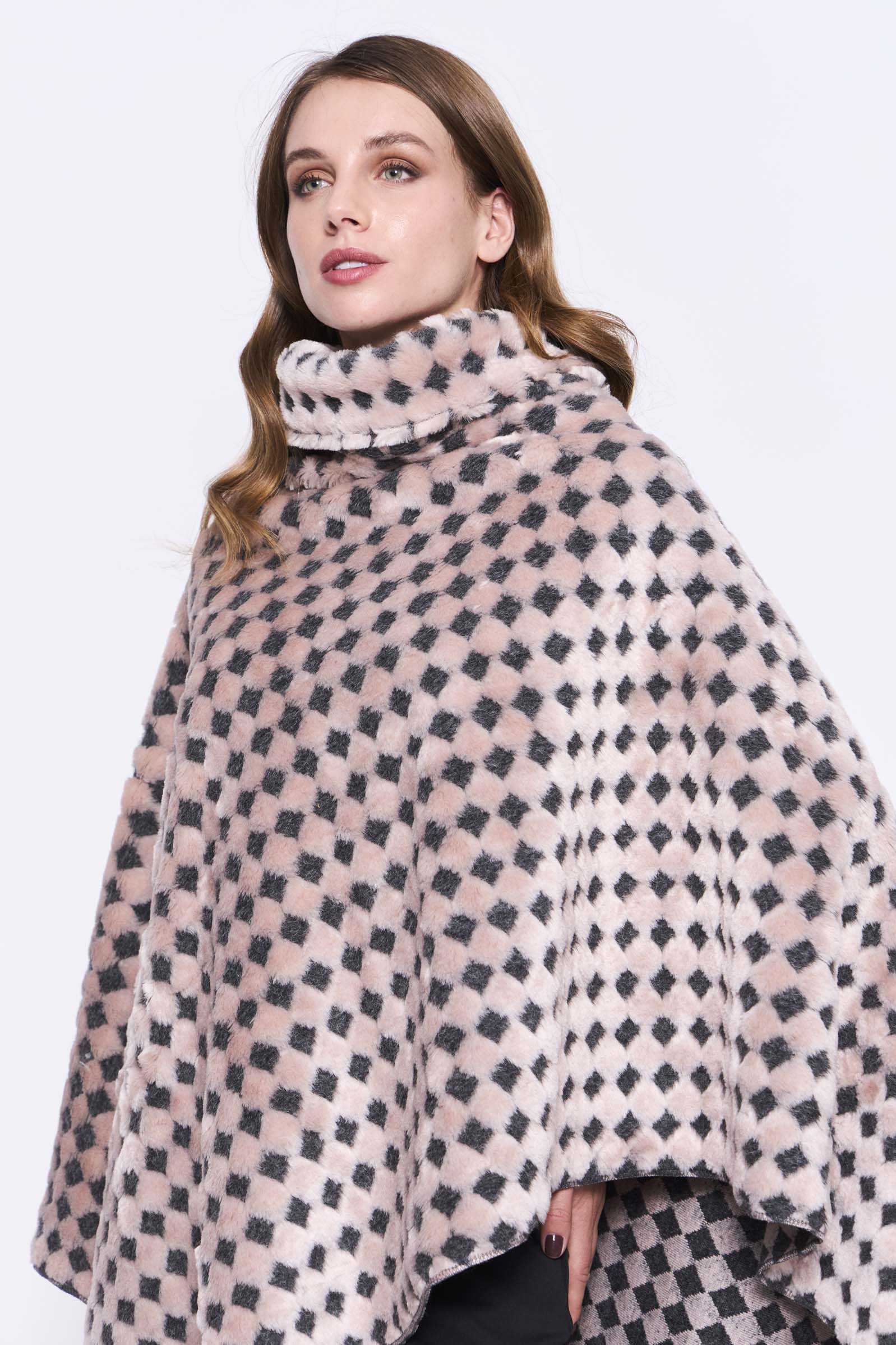 Poncho Bicolor Cuadros
