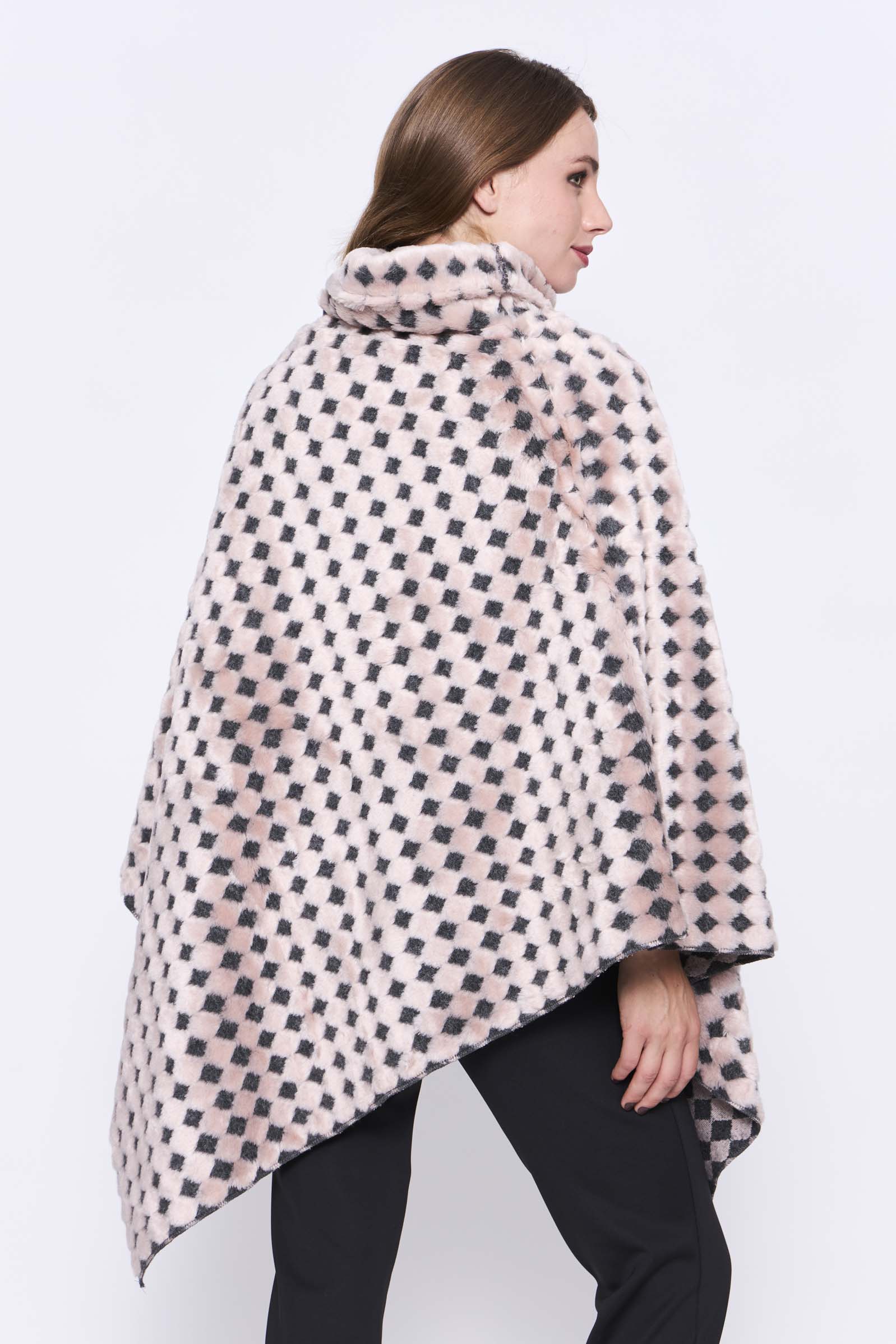 Poncho Bicolor Cuadros