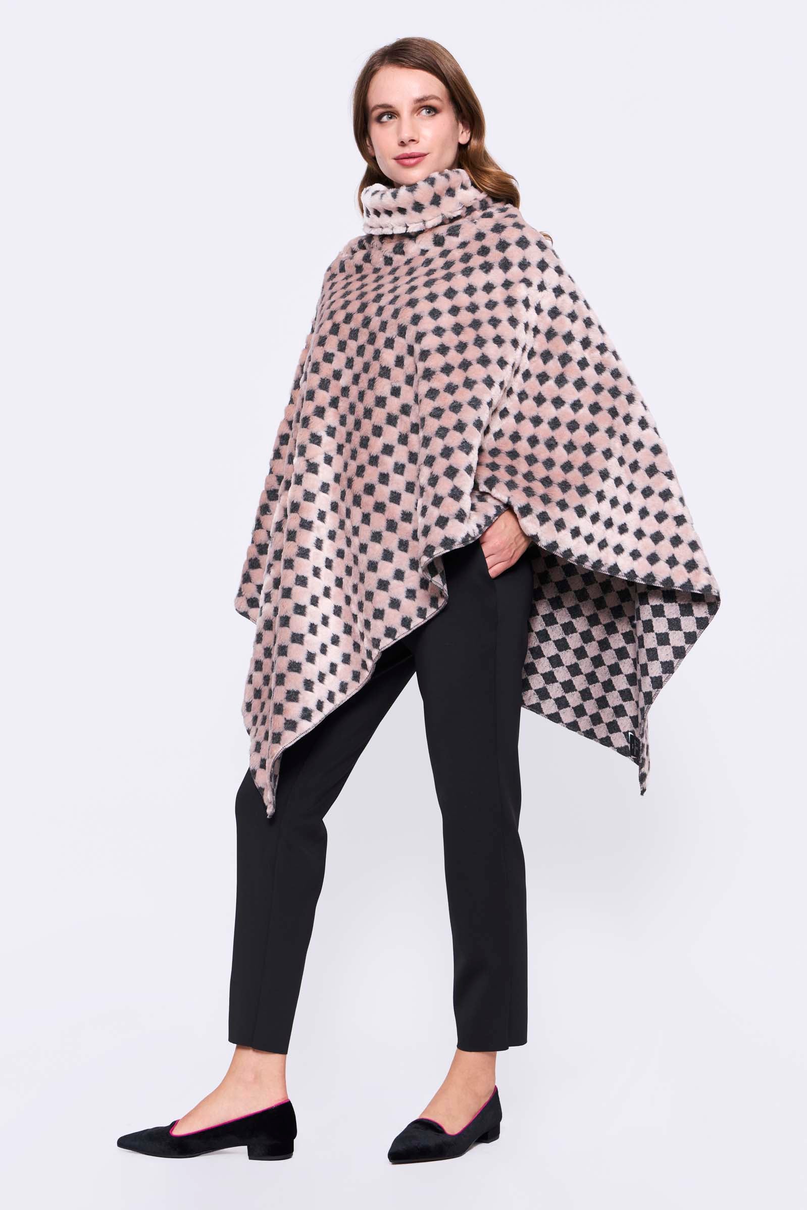 Poncho Bicolor Cuadros