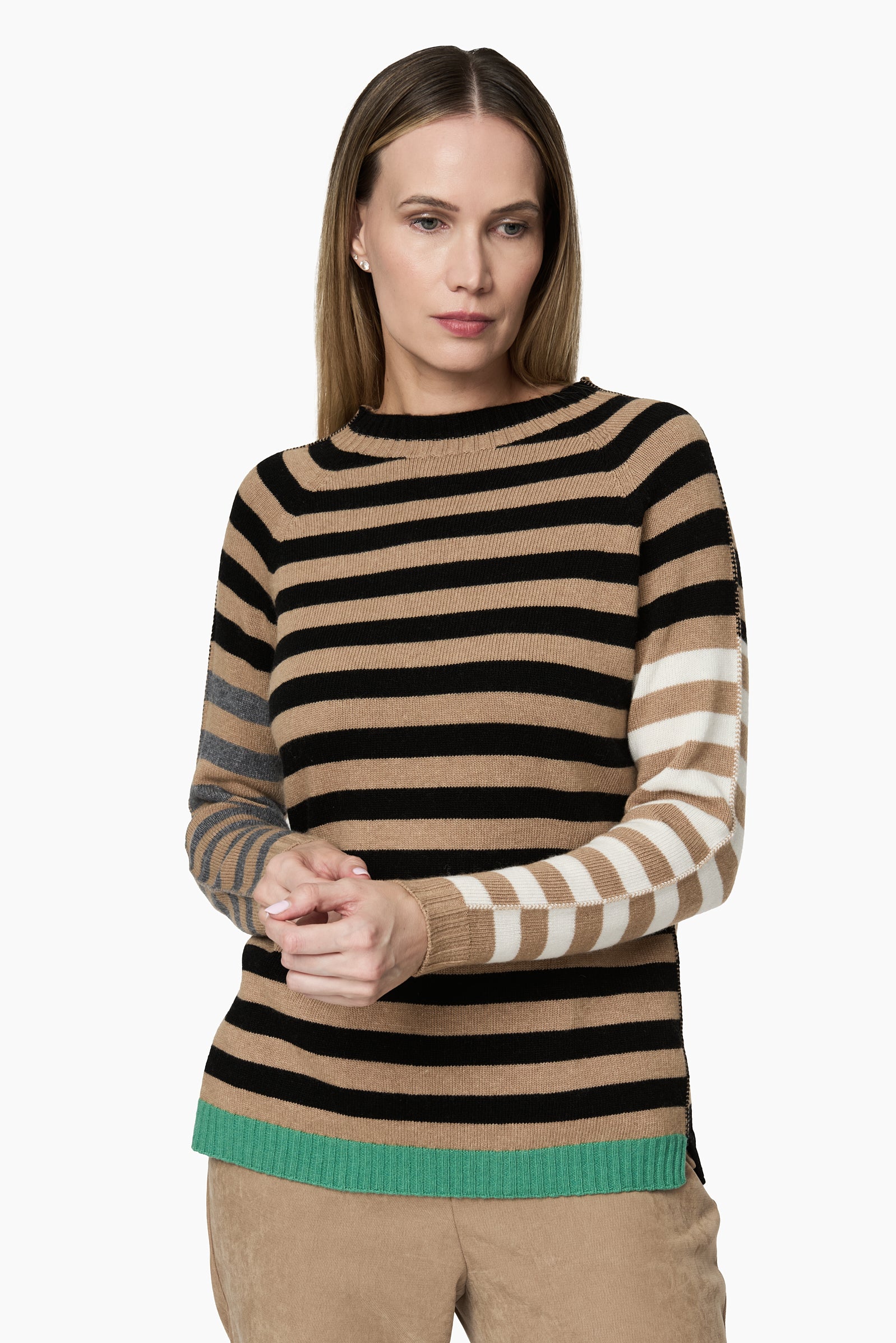 Sweater Cuello Bote Rayado