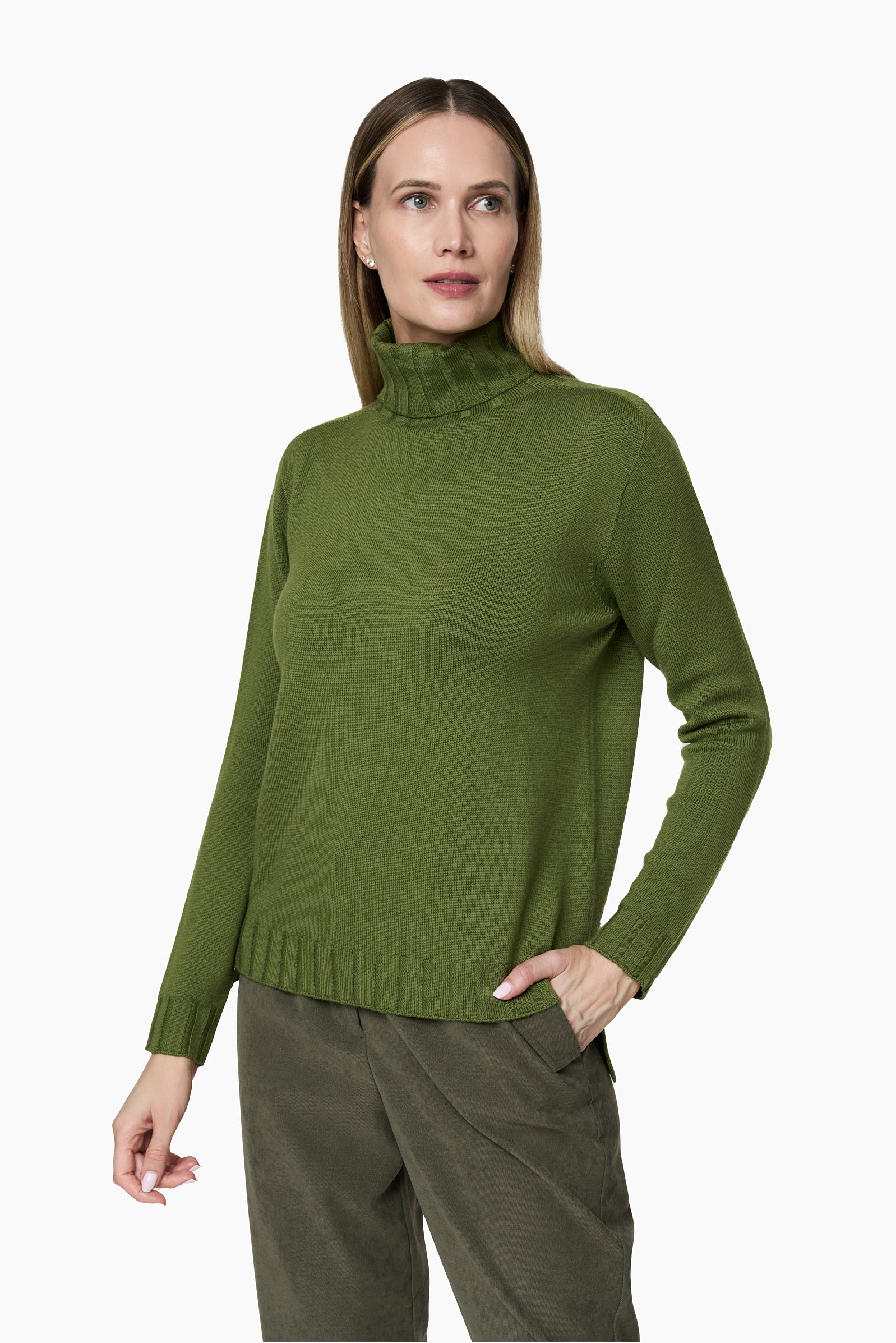 Sweater Cuello Subido Verde