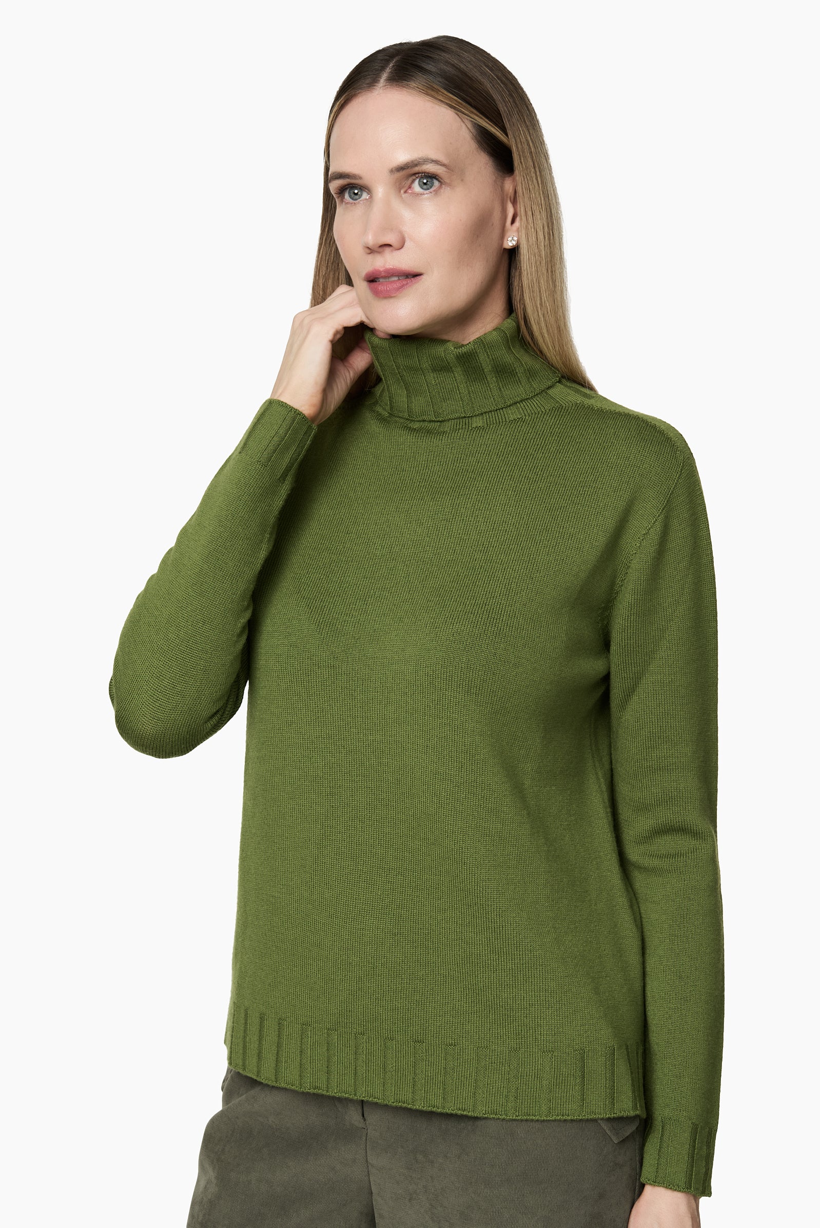 Sweater Cuello Subido Verde