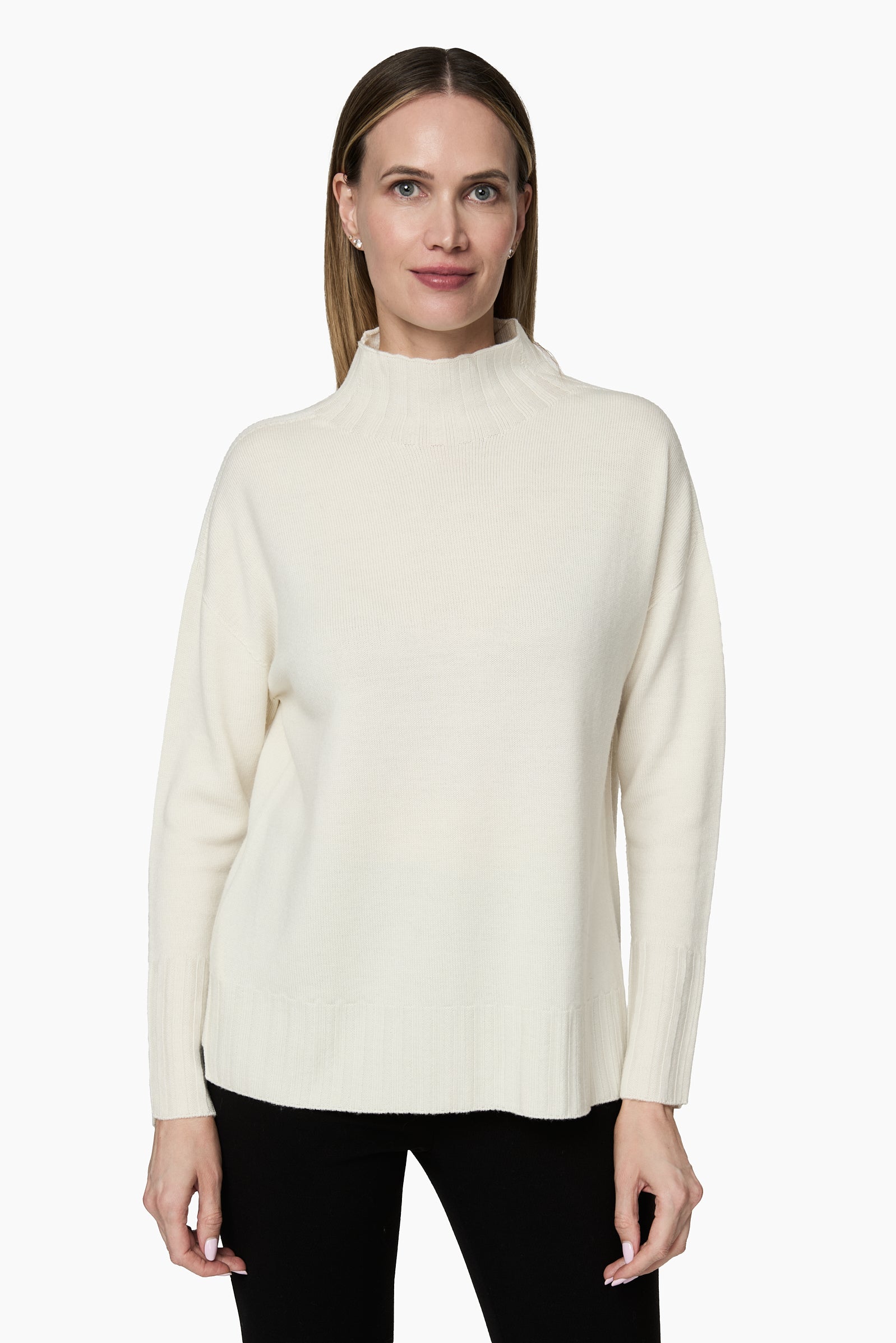 Sweater Cuello Polo Blanco