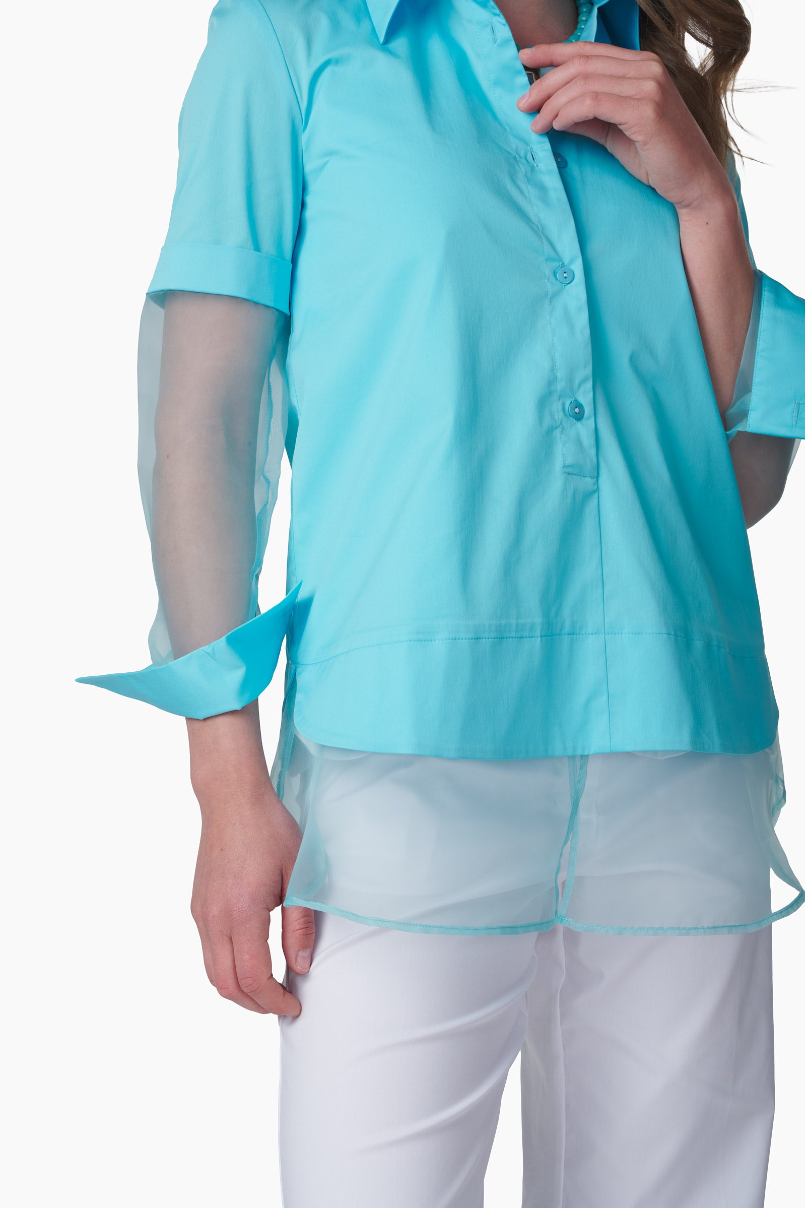 Camisa Transparencia Organza