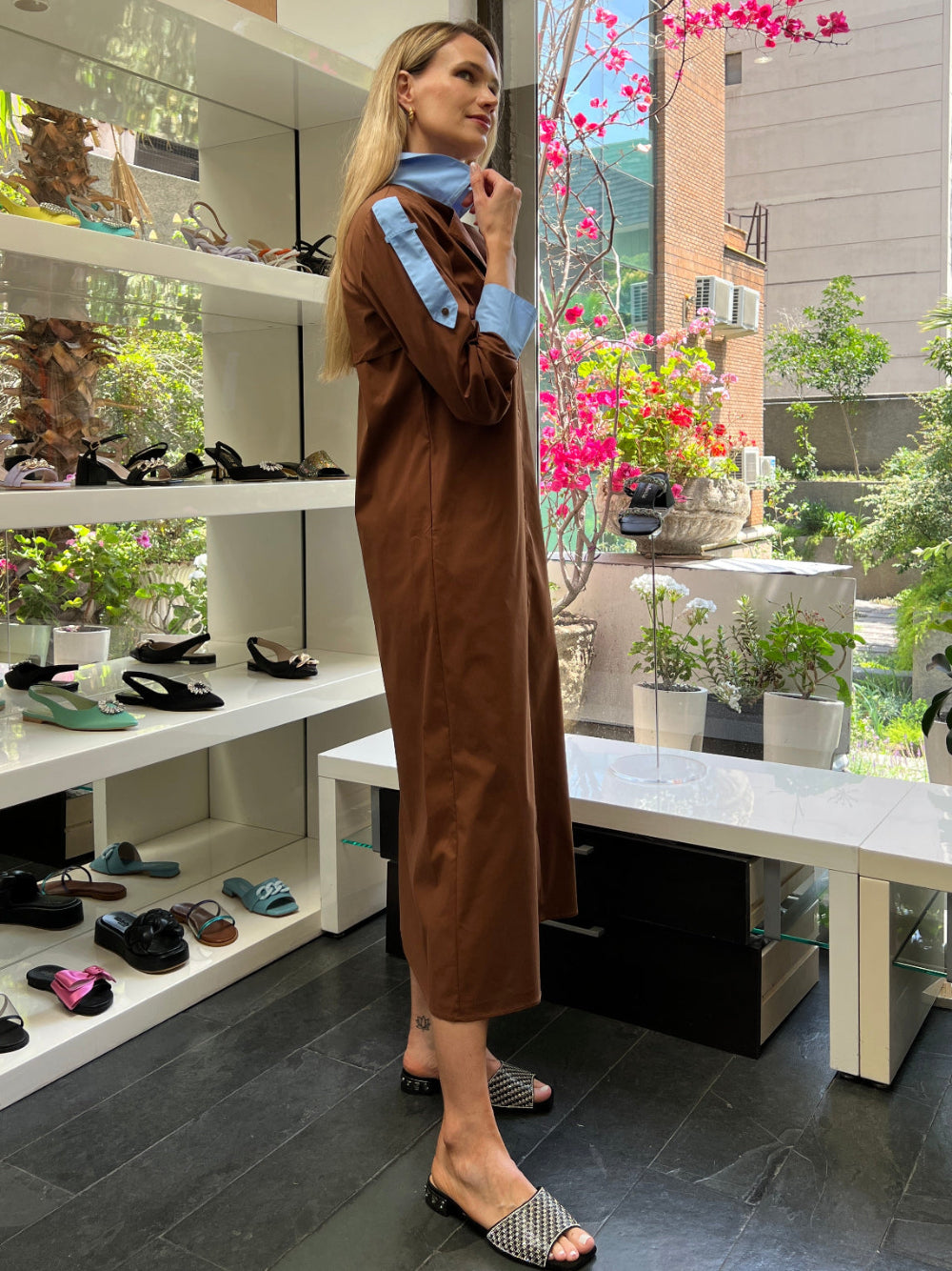 Vestido Largo Camisero Moro Bolero