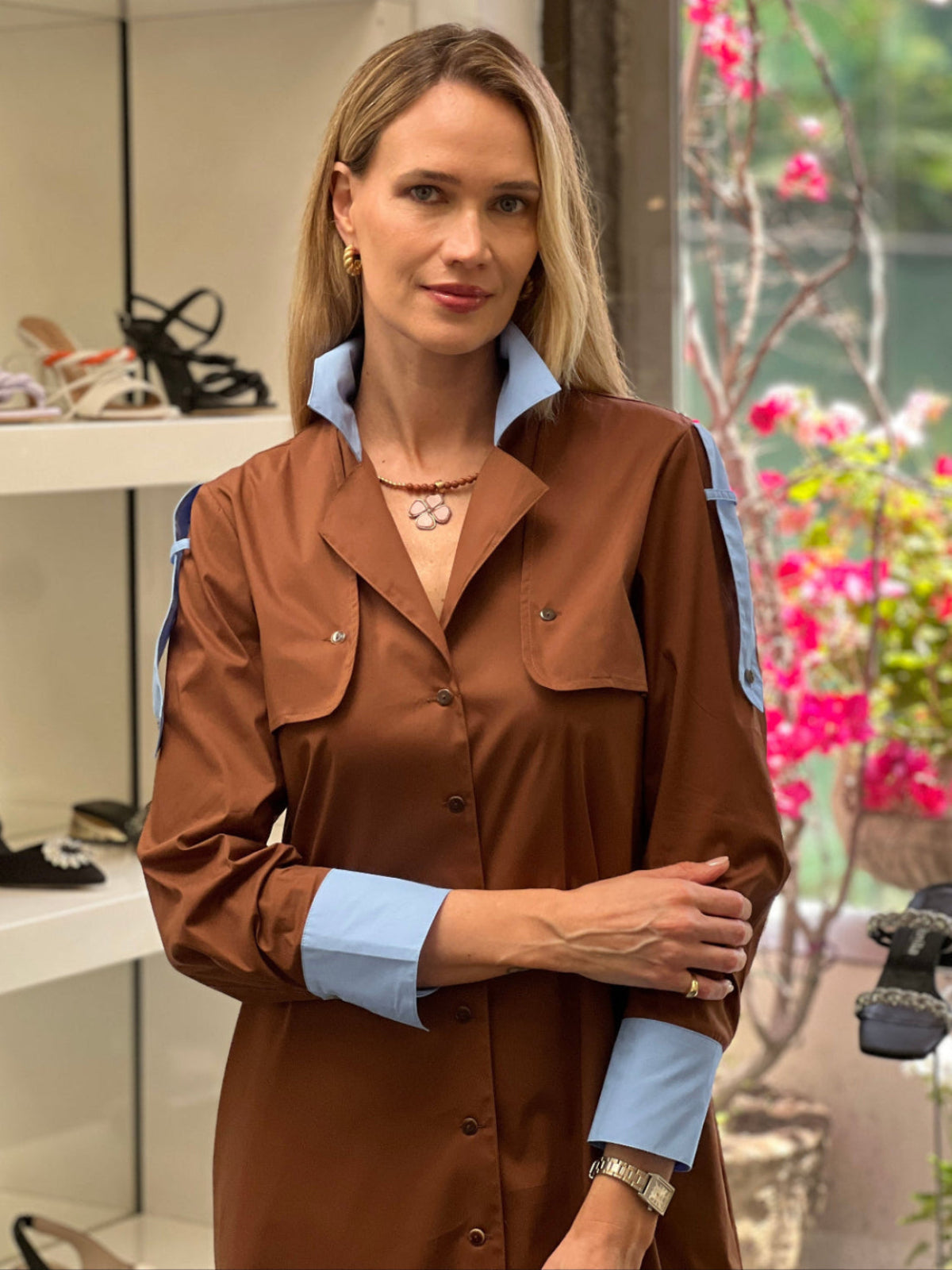 Vestido Largo Camisero Moro Bolero