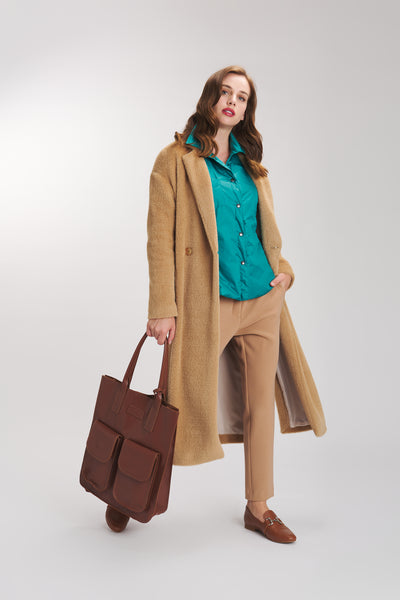 Abrigo Piel largo camel