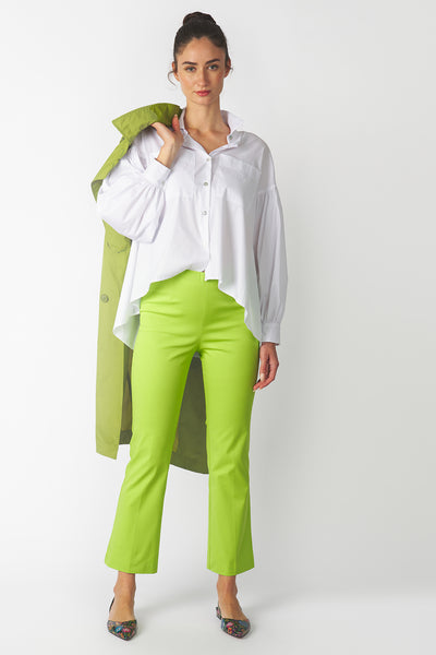 Pantalón recto verde lima